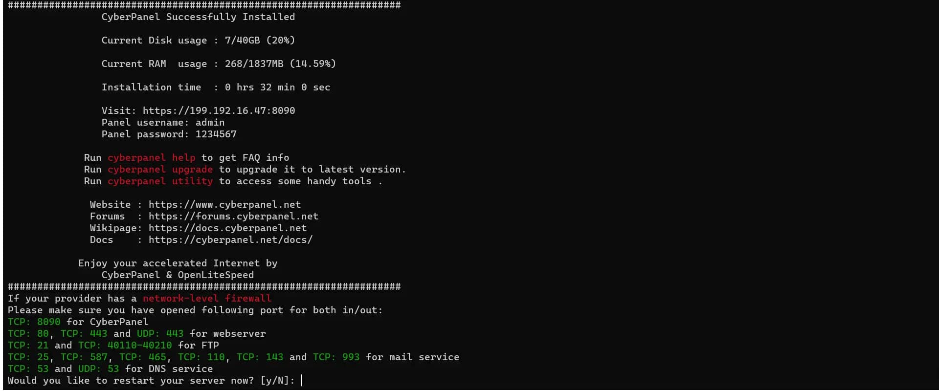 How To Install Free CyberPanel on VPS Dedicated Server 3 How To Install Free CyberPanel on VPS Dedicated Server Install CyberPanel on your server
